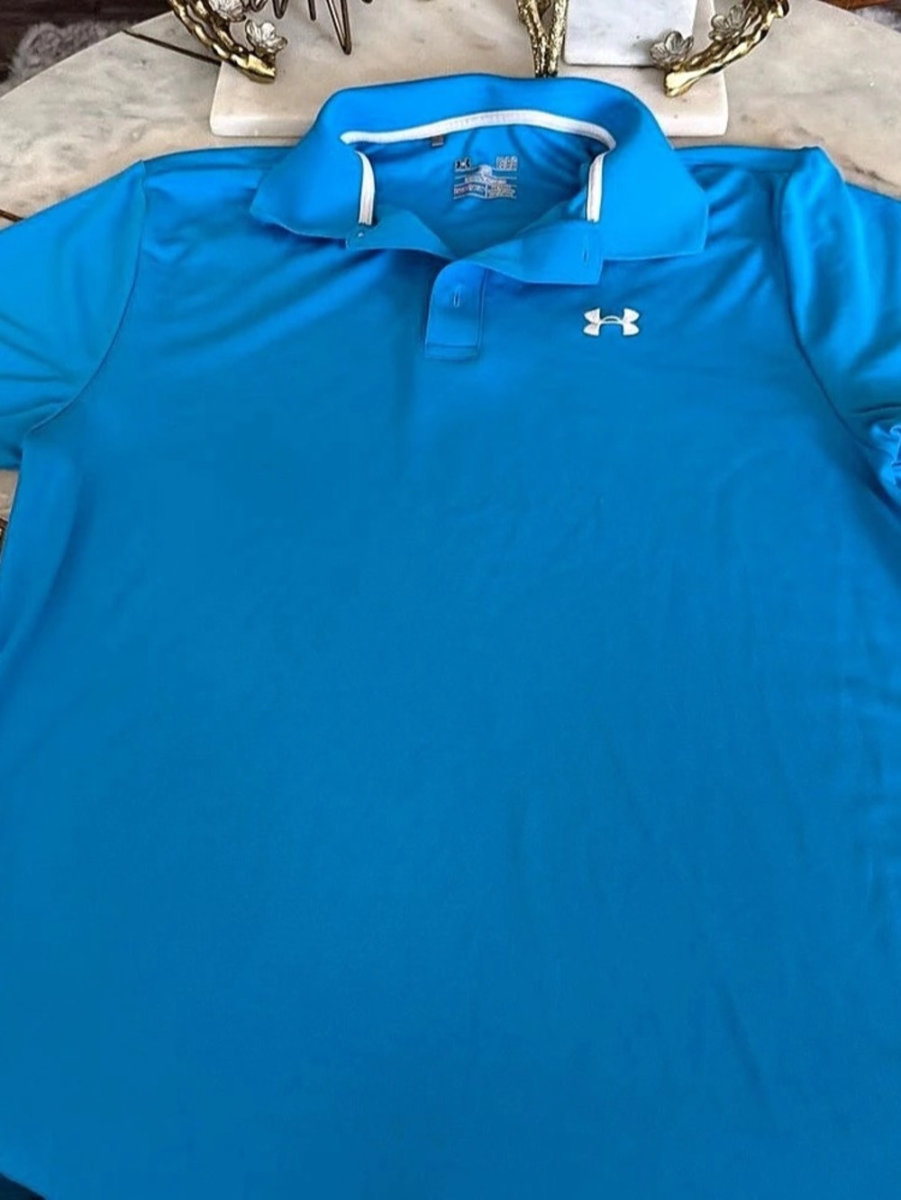 Under Armour Men's Loose Fit Polo in Blue Size Large Like New